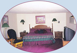 Spacious rooms at the Alpine Lodge.