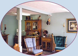 Lobby at the Alpine Lodge.